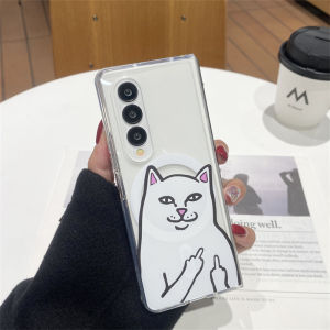 Cartoon Dora Compatible Z Fold6 Phone Stand W24 Folding Screen Flod7 Magnetic Charging 3 Star Fold4 Galaxy Advanced Zfold5 Transparent New Full Cover Women