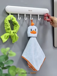 ASWEI A65WHG Wall Mounted Row Hook - Gantungan 6 Cantolan Strong Hook Tempel Dinding