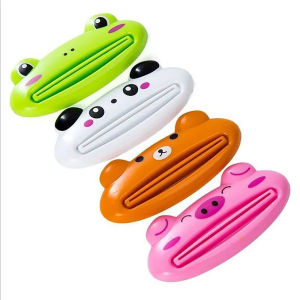 New Type Squeezer Cute Cartoon Manual Toothpaste Dispenser Bathroom Fashion Frog Animal Shape Cleanser Manual Press Lazy Essenti