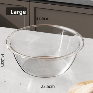 SHANGPINSHANGGE | Transparent Heat-Resistant Mixing Basin and Large Soup Bowl