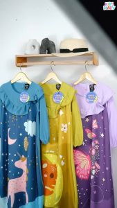 Best Seller Gamis Anak Perempuan Motif Print Gamis Makayla 1-12 Tahun