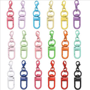 10Pcs Colorful Alloy Snap Lobster Clasp Hooks for DIY Key Chain Bags Pendants Accessories
