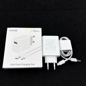 80W Flash Charging Suit for VIVO IQOO X80 Pro X90 X100 X200 X300 Ultra S15 S18 S19 Type C 6A Cable Super Fast Charge Adapter Kit
