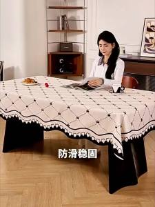 WUYINLIANGPIN | French Retro Water-resistant Oil-repellent Easy-clean Luxury Tablecloth