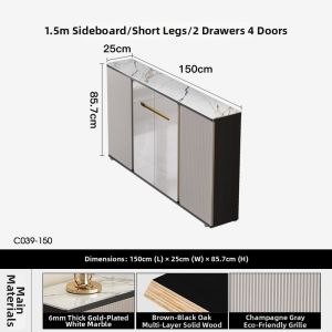 New Luxurious Ultra-Thin Side Cabinet