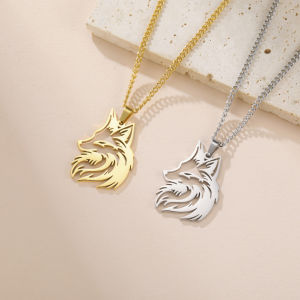 Cazador Stainless Steel Fox Pendant Necklace Jewelry for Women Men Gold Color Animal Neck Necklace 2025 Trend Gift Wholesale