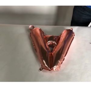 Balon Foil Huruf Rose Gold A-Z & Balon Foil Angka 0-9 Rose Gold Ukuran 40cm