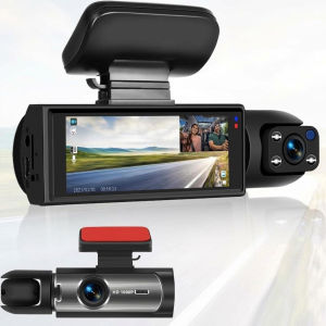 1080P HD Dual Dash Cam Front Rear Camera IR Night Vision GSensor 3.16 Inch IPS Screen Car DVR