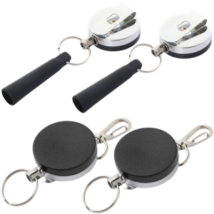 1/4 ชิ้นของพวงกุญแจโลหะผสมที่ทนทานแบบพับเก็บได้พร้อมสัญญาณเตือน - ป้องกันการโจรกรรม เชือกลวดเหล็กยืดหยุ่น เหมาะสําหรับกีฬาและแฟชั่น
