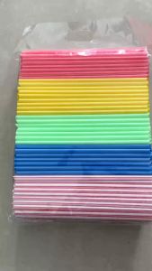 500 GR ỐNG HÚT PHI 6 MÀU ĐỤC (5 MÀU) 1 ĐẦU NHỌN- ỐNG HÚT NƯỚC MÍA