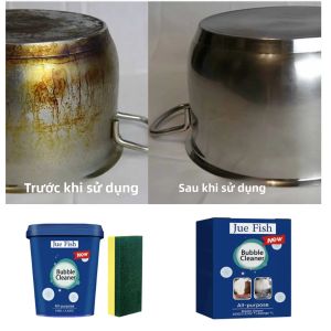 Kem Làm Sạch Đáy Nồi Bằng Thép Không Gỉ Tẩy Vết Bẩn Vết Bẩn Cứng Đầu Dụng Cụ Nhà Bếp Chất Tẩy Rửa Vết Bẩn Chất Tẩy Gỉ Sét Cho Đồ Nấu Ăn 100g