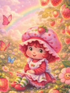 KAYOU | Cute S-Strawberry Shortcake 5D DIY Full Round Diamond Painting Home Living Room Bedroom Aesthetic Decor Gift