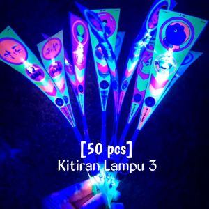 [50 pcs] Mainan Kitiran Lampu Terbang 3 Lampu Full Sablon Karakter