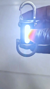 Waterproof Keychain Flashlight & Portable Car Key Fob - Rechargeable Torch with COB Side Light 6 Lighting Modes & Red-Blue Strobe Warning Light - Perfect Car Key Accessory