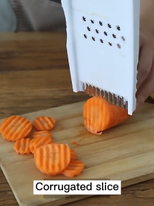 Berus Pencuci Periuk Buluh Tahan Lasak 5 IN 1 Multifunction Vegetable Stainless Steel Blades Cutter Fruit Shredder Potato Slicer Tool Kitchen Peeler 多功能切片器