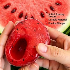 Bandai | Handmade Watermelon Slushy Squishy Toy Realistic Fruit Simulation Soft Slow Rebound Stress Relief Squeeze Model for Adults