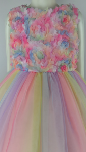 Big Joy Girls Formal Gown Naya Elegant Party Dress Flower Girl Princess Dress Rainbow For Ages 3 - 9 Years Old (563046)