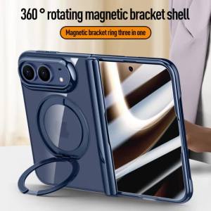 szhaiyu | For iPhone Ultra iPhone 18 Fold Case With Luxury Electroplating Hinge for Magsafe Magnetic Tempered Film Protection Cover Funda