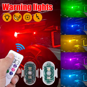 Wireless Remote Control Car LED Strobe Light Auto Motorcycle Bike Drone Scooter Anti-collision Warning Lamp Flash Indicator