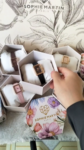 Jam Tangan Wanita Mewah Free Box Multifungsi Sophie Martin Paris Inez Hype Cloe Black Brown Pink White loe BrownCream Maroon Sophie Premium Stainless Steel Terbaru Woman Watch Eksclusive Package esthetic elegan viral cewek cod