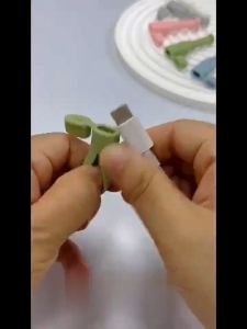 BW-C1159 Silikon Pelindung Kabel Data Type C Ganda / Pelindung Karet Anti Tekuk / Cable Charge