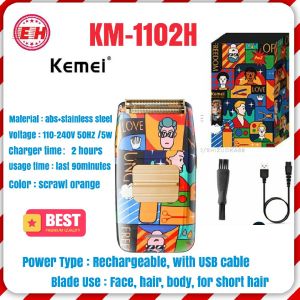Alat Cukur Rambut Kemei KM-1102H KM-5017 Shaver Hair Trimmer Hair Clipper Shaving Machine KM 1102 5017