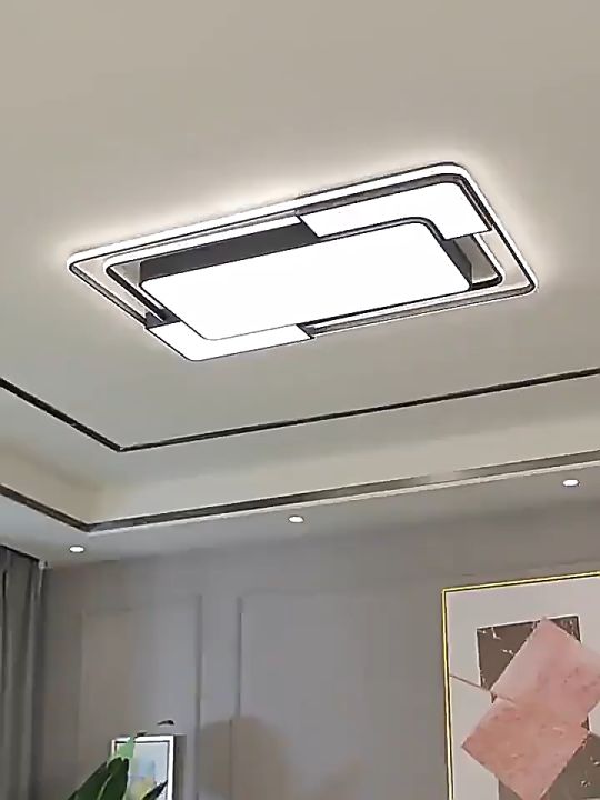 LED Modern Ceiling Light With Remote Dimming/Tricolor Dimming, Suitable