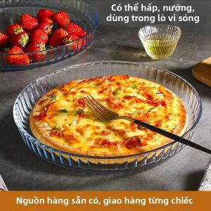 Đĩa Pizza Kính Chống Nóng Hình Tròn