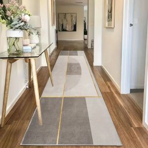 VIKAMA SXB Simple Long Carpet Corridor Entrance Floor Mat Bedside Kitchen Living Room Club Mat Home Decoration