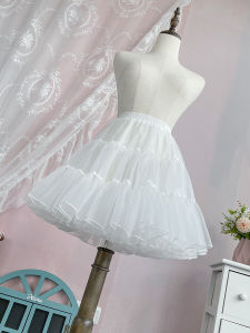 Váy Ngắn Lolita Dream Garden Không Xương Bằng Vải Mềm Váy Lụa JK Nâng 45cm Váy Lụa Bồng Không Xương Váy Nửa Thân