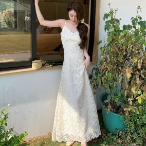 Elegant High Neck Lace Bodycon Dress with Strap to Ankle 130cm Long Original Design for Tall Women Slimming Effect