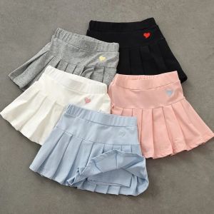 GanLai Women Skirt Girl Pleated Skirt Belt Safety Pants Versatile Skirt Children Anti Glare Half Length Short Skirt Middle-aged and Young Children