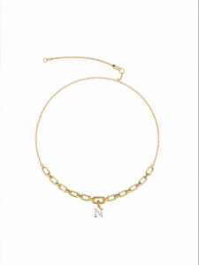 Basics Series S925 Silver Gold Plated Zircon Necklace