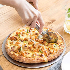 Kitchen Stainless Steel Pizza Cutter Pastry Cutter Fondant Cutter Slicer Food Cutter Pancake Wheel Knife