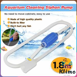 KLIMO Aquarium Cleaning Siphon Pump Water Changer Gravel Cleaner Fish Tank Easy Dirt Remover Tools