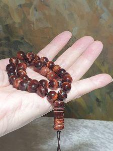 10mm Premium natural untreated (no heat no dye) Red Tiger Eye 33 beads chanting bracelet [Natural Crystal] 10毫米优质天然无优化红虎眼石33颗念珠串