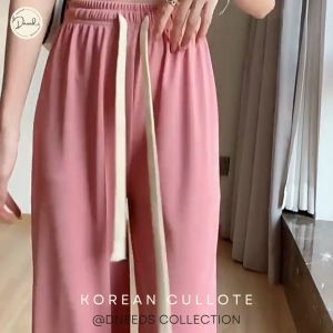 Dneeds - Korean Kulot Highwaist Import - Celana Cullote HW Loose Pants Trousers Grosir