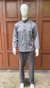 Koko Abraar Koko Kekinian Pria Dewasa Bahan Toyobo Simpel Lengan Panjang Size M-5XL