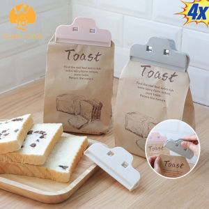 เครื่องซีลคลิปปิดผนึกกระเป๋าทรงขนมปังขนม4ชิ้นGratis Ongkir กันความชื้นเครื่องซีลรักษาความสดใหม่แกดเจ็ตสำหรับครัวบ้าน