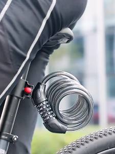 Xunting 54cm/78cm/110cm Bike Lock Electric Password Steel Wire Cable Lock Combination for Anti-Theft LocksCycling Accessories