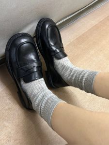 Miu Ballet Style Milk สีขาว ผู้หญิง ถุงเท้าถึงกลางน่อง ถุงเท้า ฤดูใบไม้ผลิ ฤดูร้อน บาง ผ้าฝ้าย Mary Jane JK No-Show Calf Socks หวาน Style