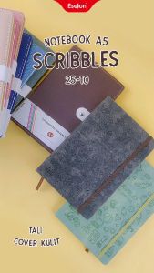 Agenda Tali A5 SCRIBBLES 25-10 / Notebook A5 Tali Cover Kulit 90 lbr