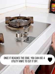 Kertas Dinding Dapu Lembap Minyak Self Adhesive Waterproof Oilproof Sticker Glossy Surface Easy Paste Remove Protection Wallpaper for Kitchen Cabinet