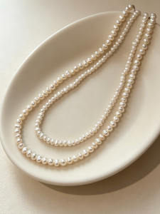YISHU | Natural Freshwater Pearl Necklace Baroque Shape Womens Style