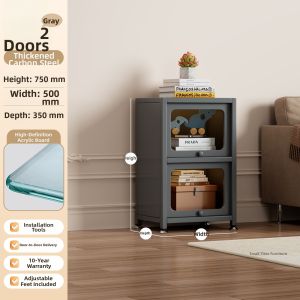 DIBIOU | Dustproof Steel Bookcase with Glass Doors for Display and Storage