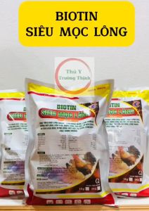 BIOTIN siêu mọc lông gói 1kg giúp gà vịt ra lông bóng mượt đẹp mã bật cựa đỏ mào