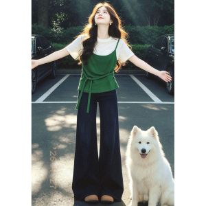 V.C.I | Age-Defying Elegant Fake Two-Piece T-Shirt for Women Summer