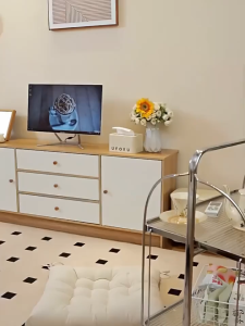 Name Meja Tv Minimalis Kabinet TV Bufet TV Lemari TV Minimalis Rak Tv Kayu Lemari Lantai Putih 120x29x54cm Dukungan yang baru ditingkatkan dan stabil