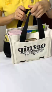 ใหม่！กระเป๋าผ้าแคนวาส กระเป๋าผ้าผ้าฝ้าย กระเป๋าผ้าแฟชั่น รุ่นQinyao