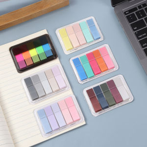1 Pc Translucent Note Color Fluorescent Pet Index Sticker Morandi Color Ins Extraction Boxed Note Sticker